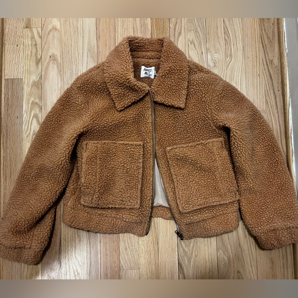 Princess Polly Teddy Jacket Coat - Full Zip - Women Size 2